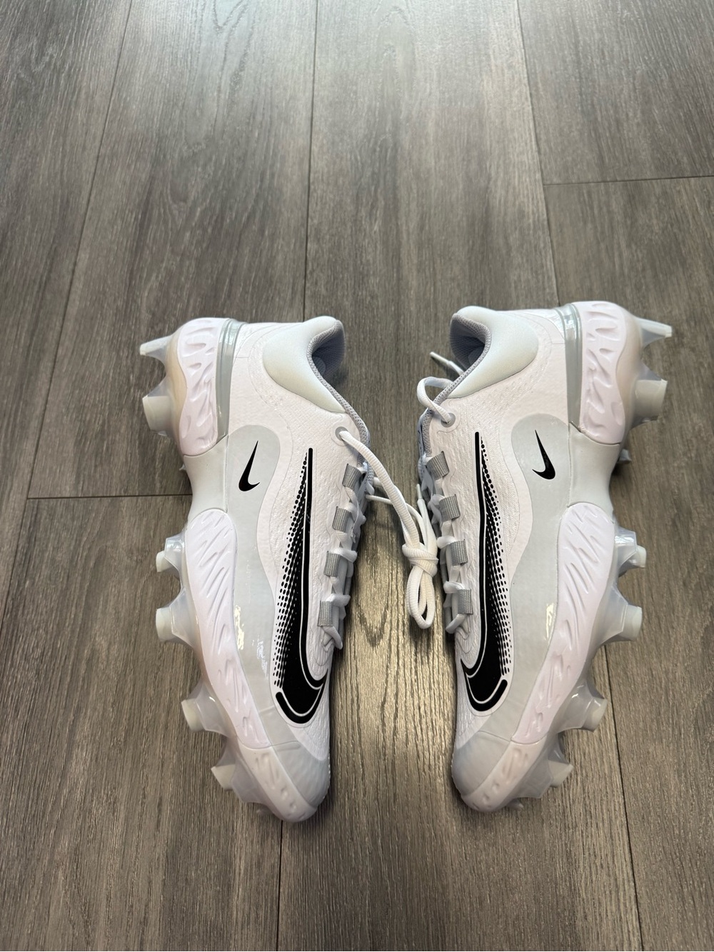 Nike Alpha Huarache Elite 4 Low MCS Baseball White/Gray FD6255-100 Men's